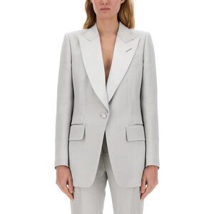 TOM FORD Shawl Lapel Single-Button Blazer Women GREY Coats & Jackets